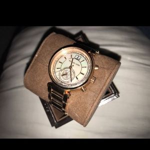 MK watch rose gold